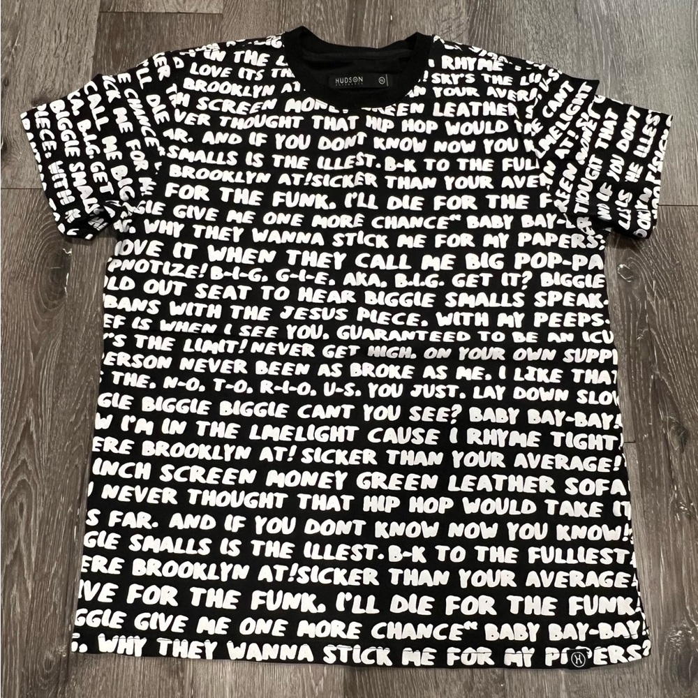 Hudson Jeans Black and White Short Sleeve Tee